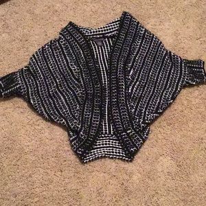 Chelsea and Theodore black & white cardigan